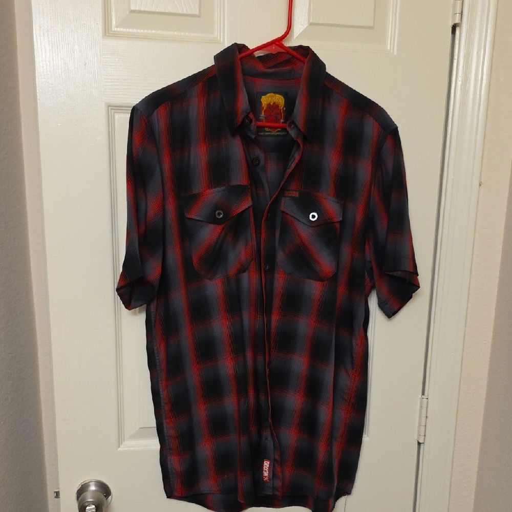 DIXXON Red and Black Checkered Shirt
